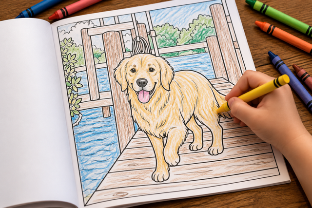 Velcro & Friends Dog Coloring Book for Ages 7–11 | StudioTu