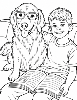 Velcro & Friends Dog Coloring Book for Ages 7–11 | StudioTu