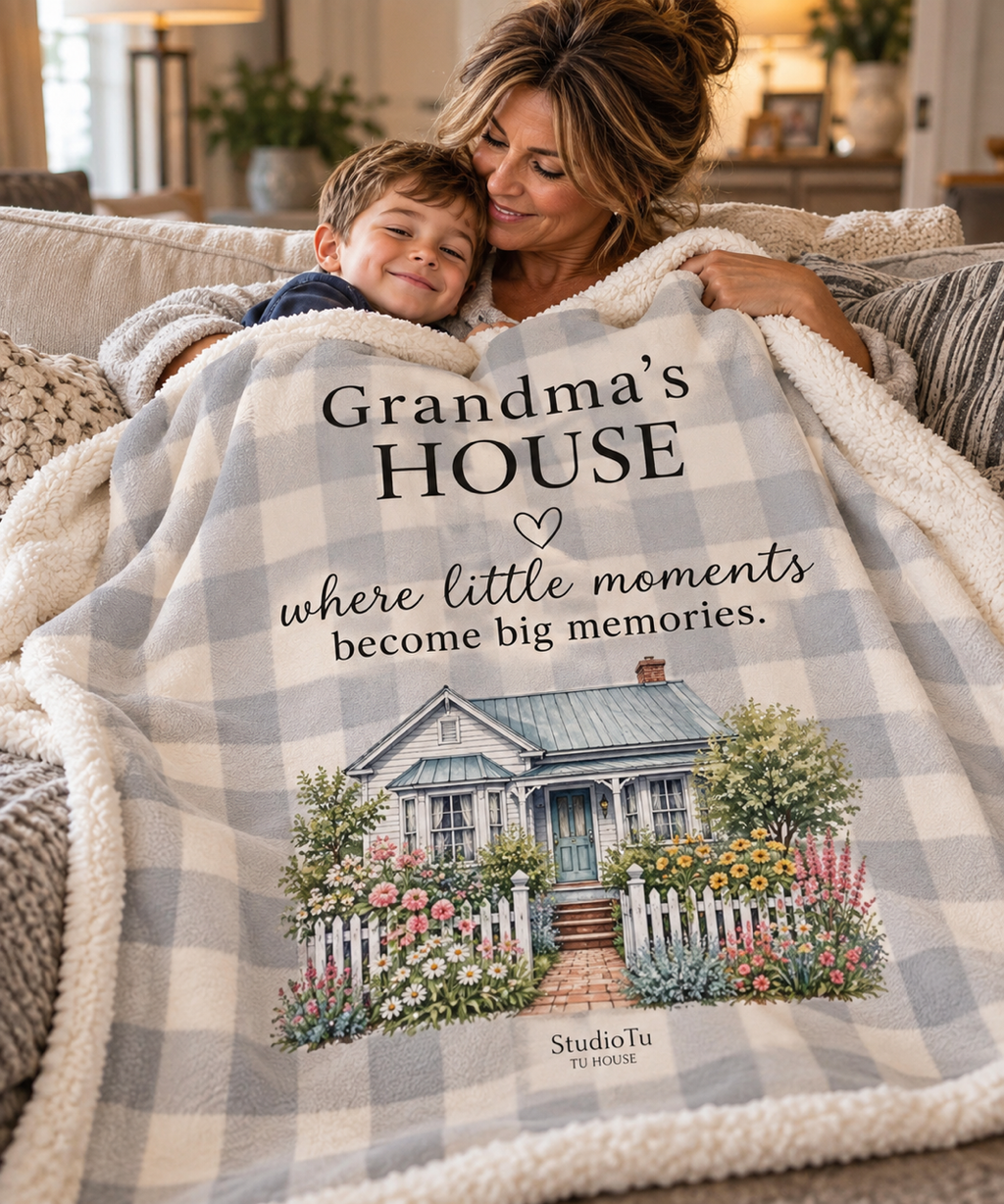 Grandma’s House Sherpa Blanket | TU HOUSE by StudioTu