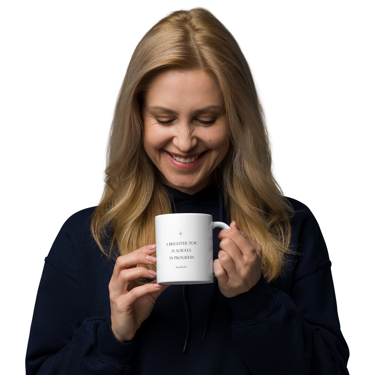 Softly Becoming Inspirational Coffee Mug | Positive Affirmation Gift | White Glossy Ceramic Mug