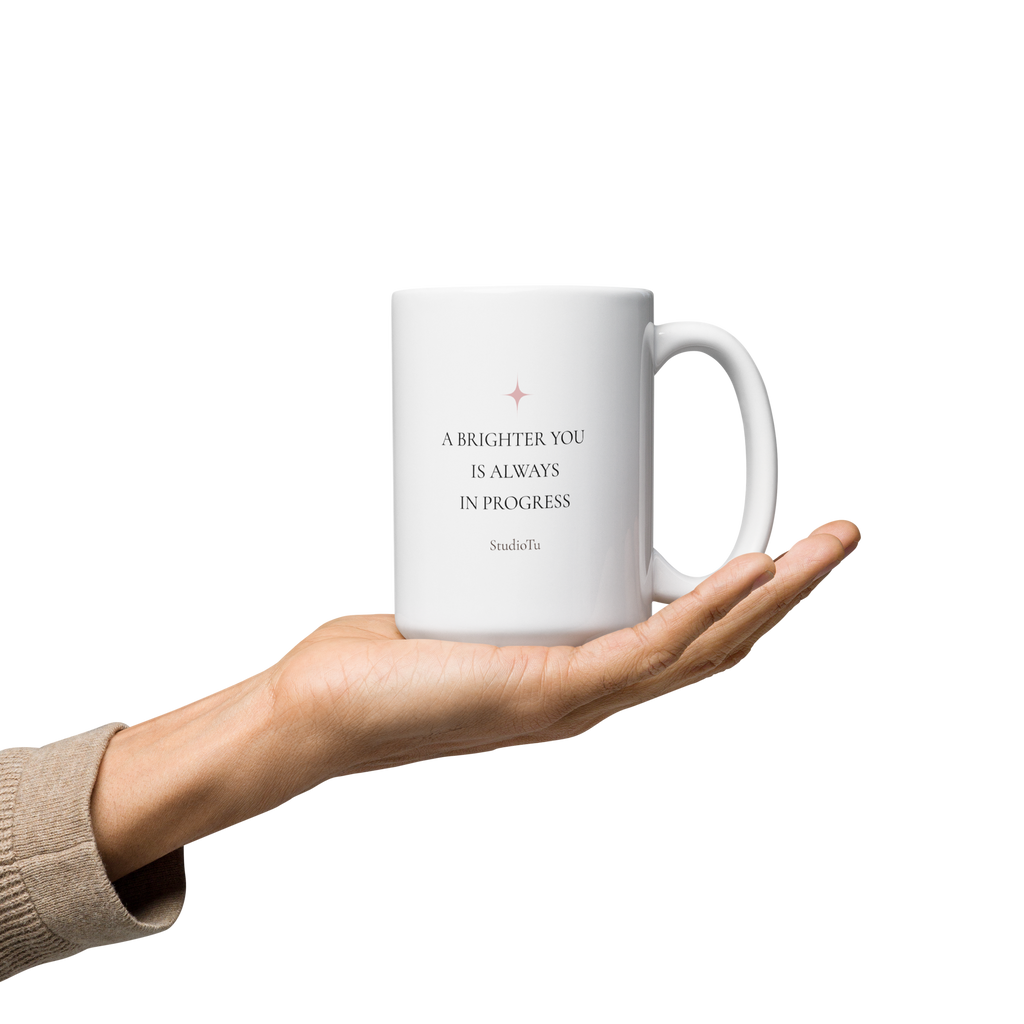 Softly Becoming Inspirational Coffee Mug | Positive Affirmation Gift | White Glossy Ceramic Mug